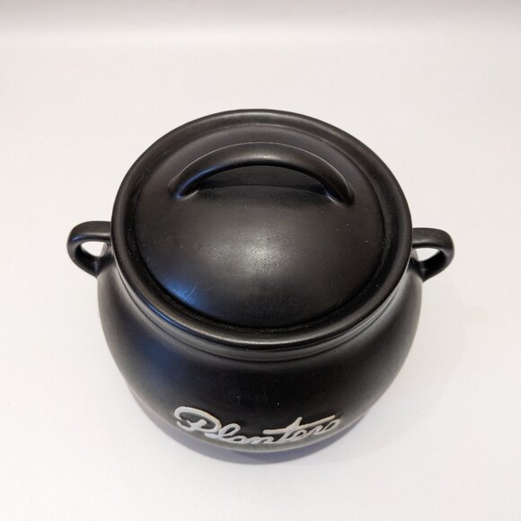 Vintage 1970s Planters Peanut Ceramic Crock Cookie Jar Bean Pot Kitchen Storage - Picture 5 of 8